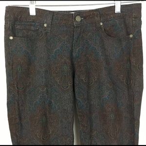 Paige Verdugo Ultra Skinny Paisley Jeans 27